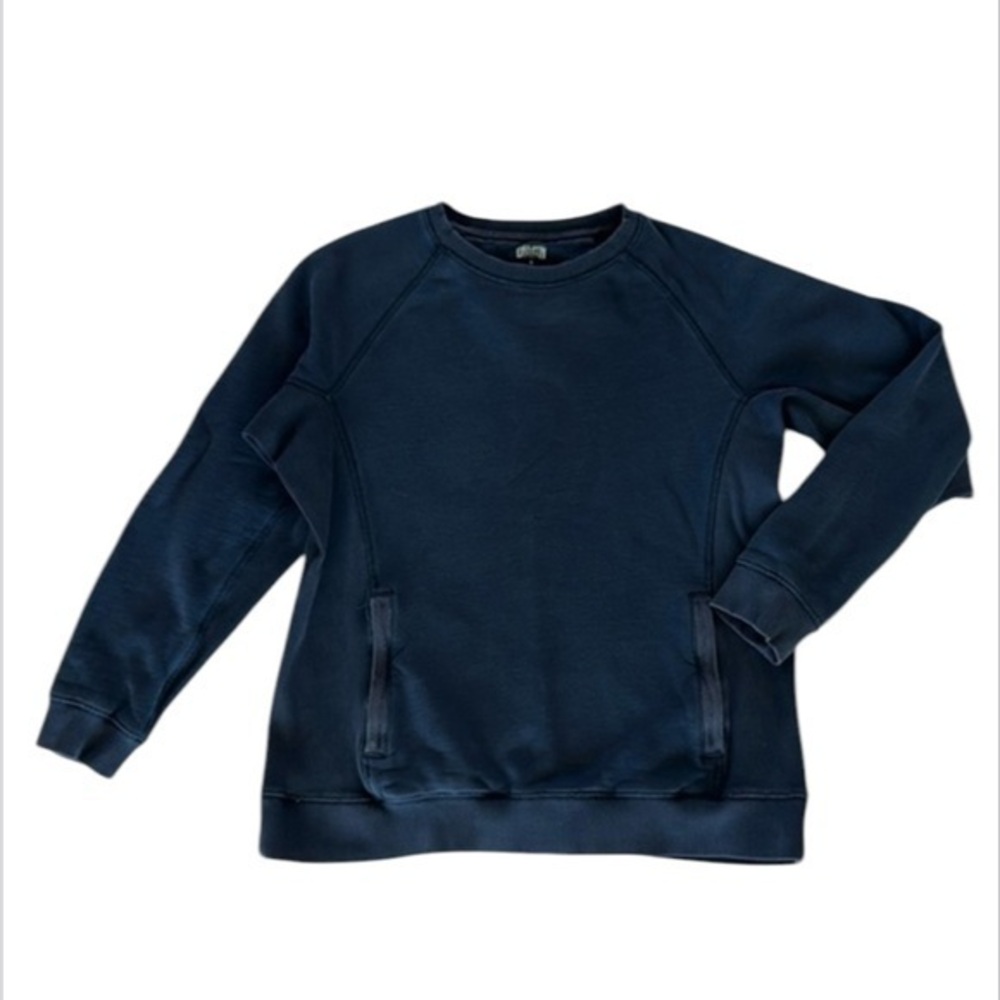 Duluth Women's Souped-Up Crewneck Sweatshirt in navy blue size small